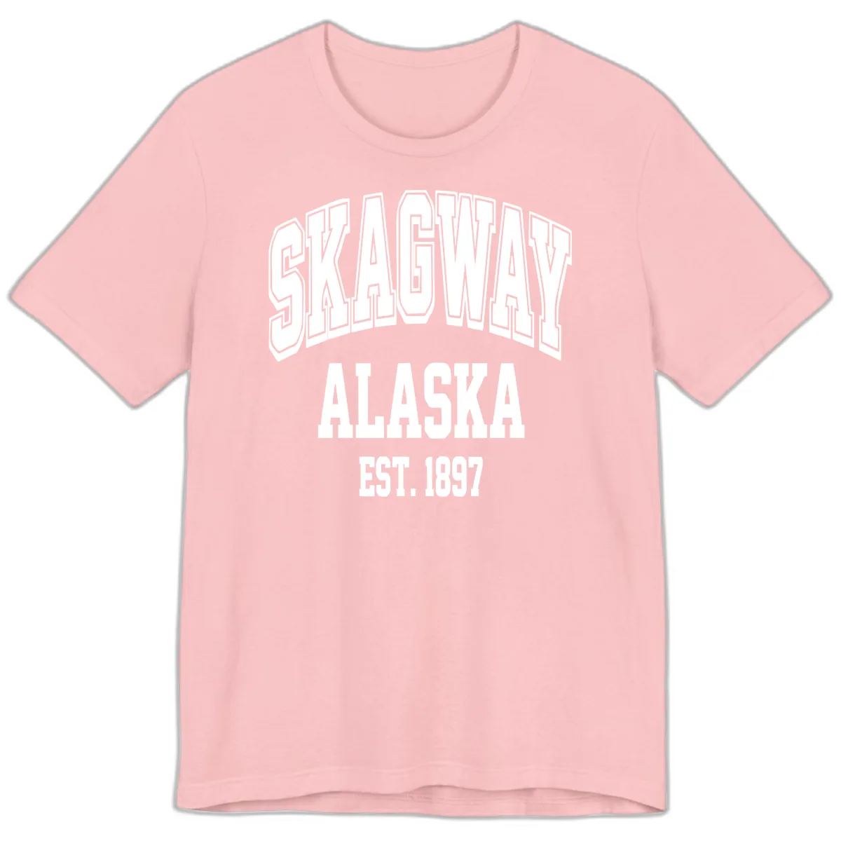 Skagway Alaska Established 1897 Premium T-Shirt in Pink