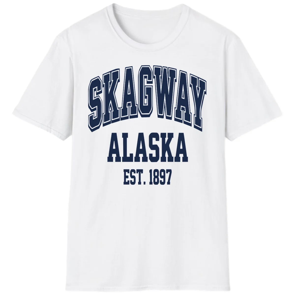 Skagway Alaska Established 1897 T-Shirt in White