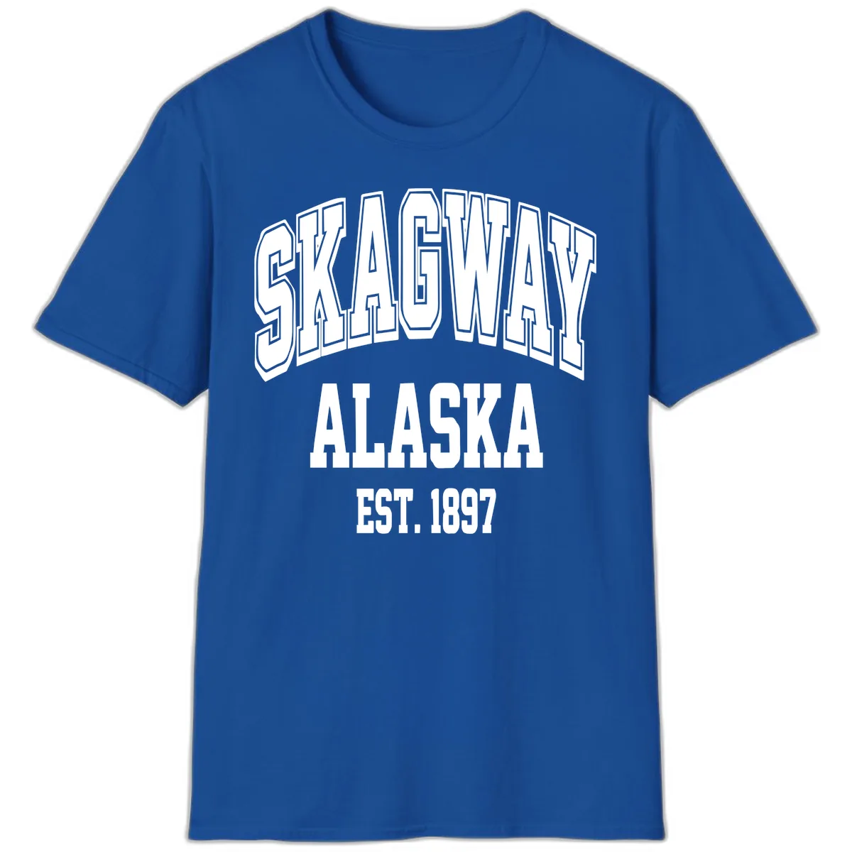 Skagway Alaska Established 1897 T-Shirt in Royal