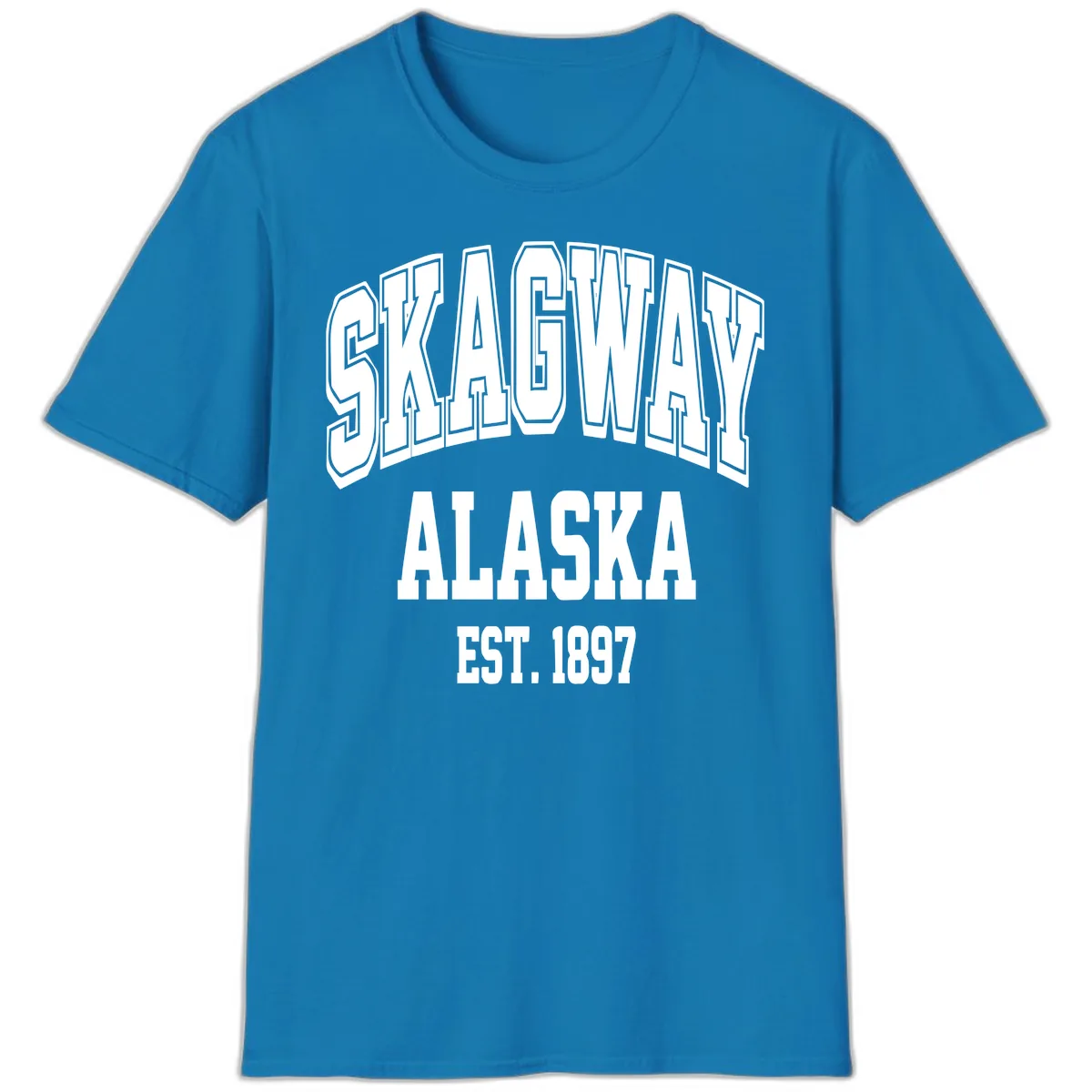 Skagway Alaska Established 1897 T-Shirt in Sapphire