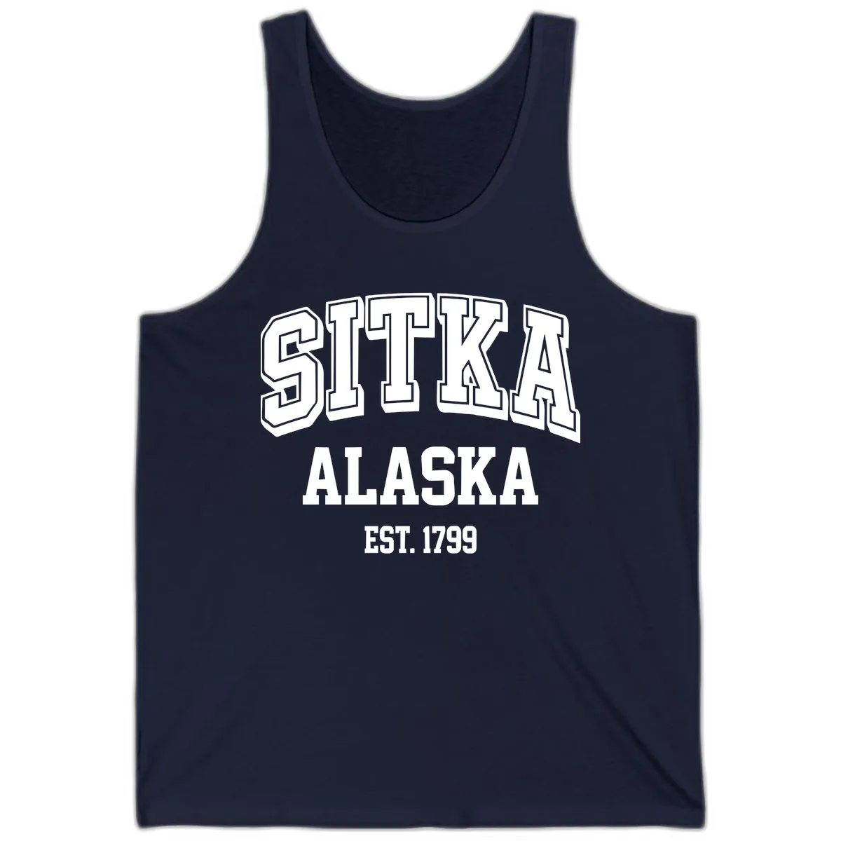 Sitka Alaska Est 1799 Vintage Badge Tank in Navy