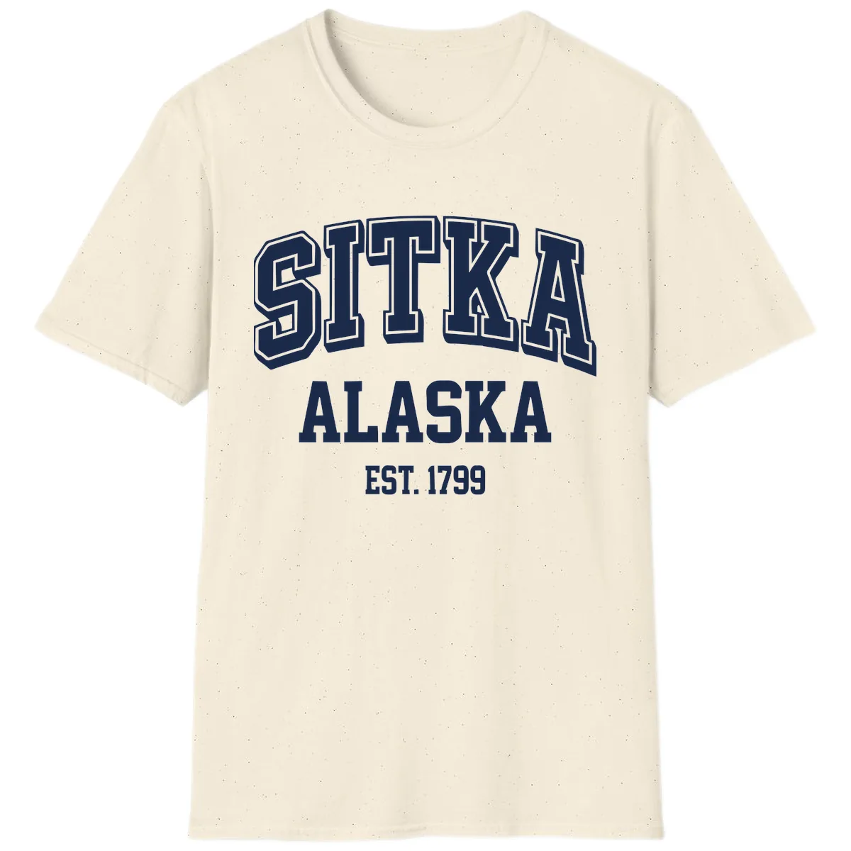 Sitka Alaska Est 1799 Vintage Badge T-Shirt in Natural
