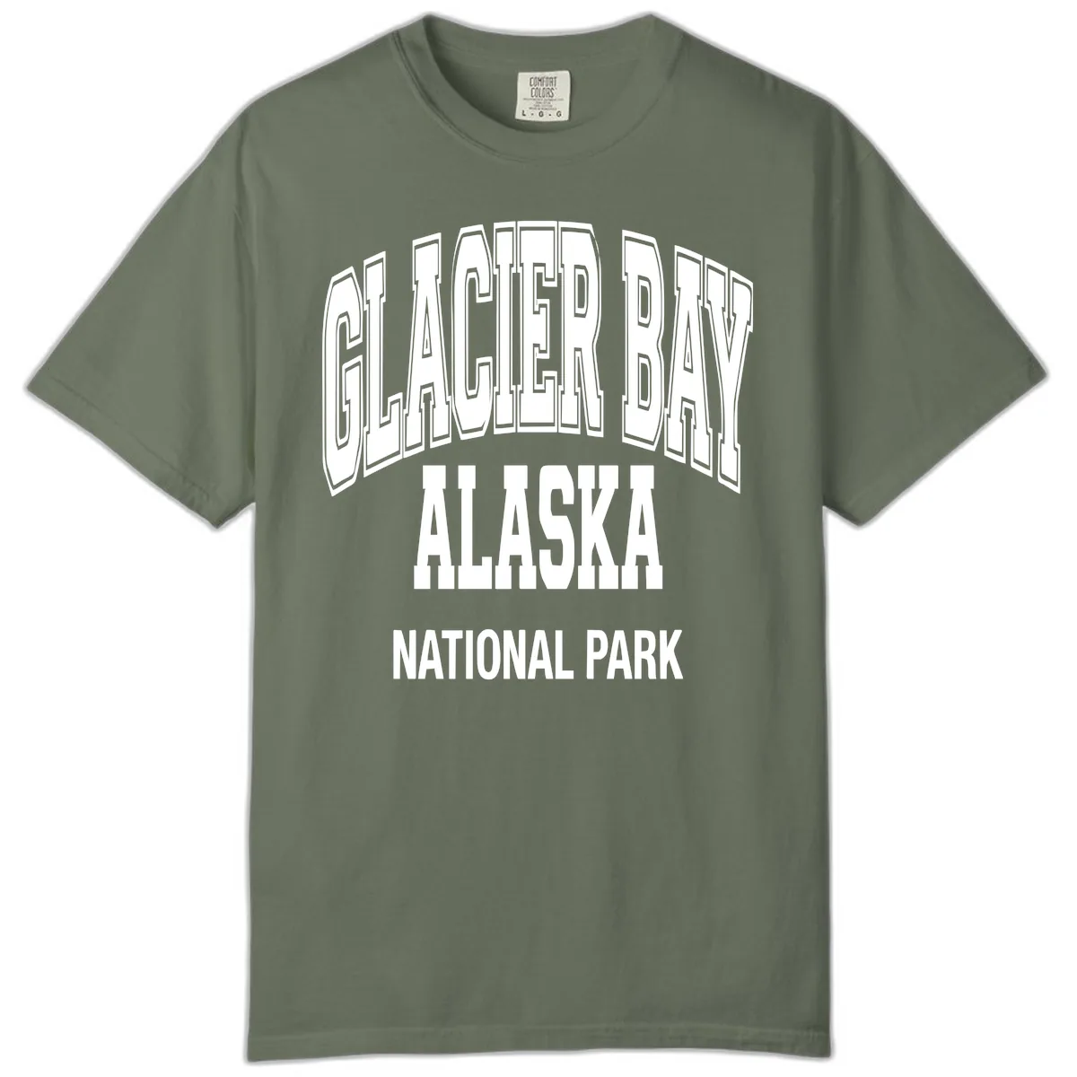 Glacier Bay Alaska National Park Comfort Color in Moss