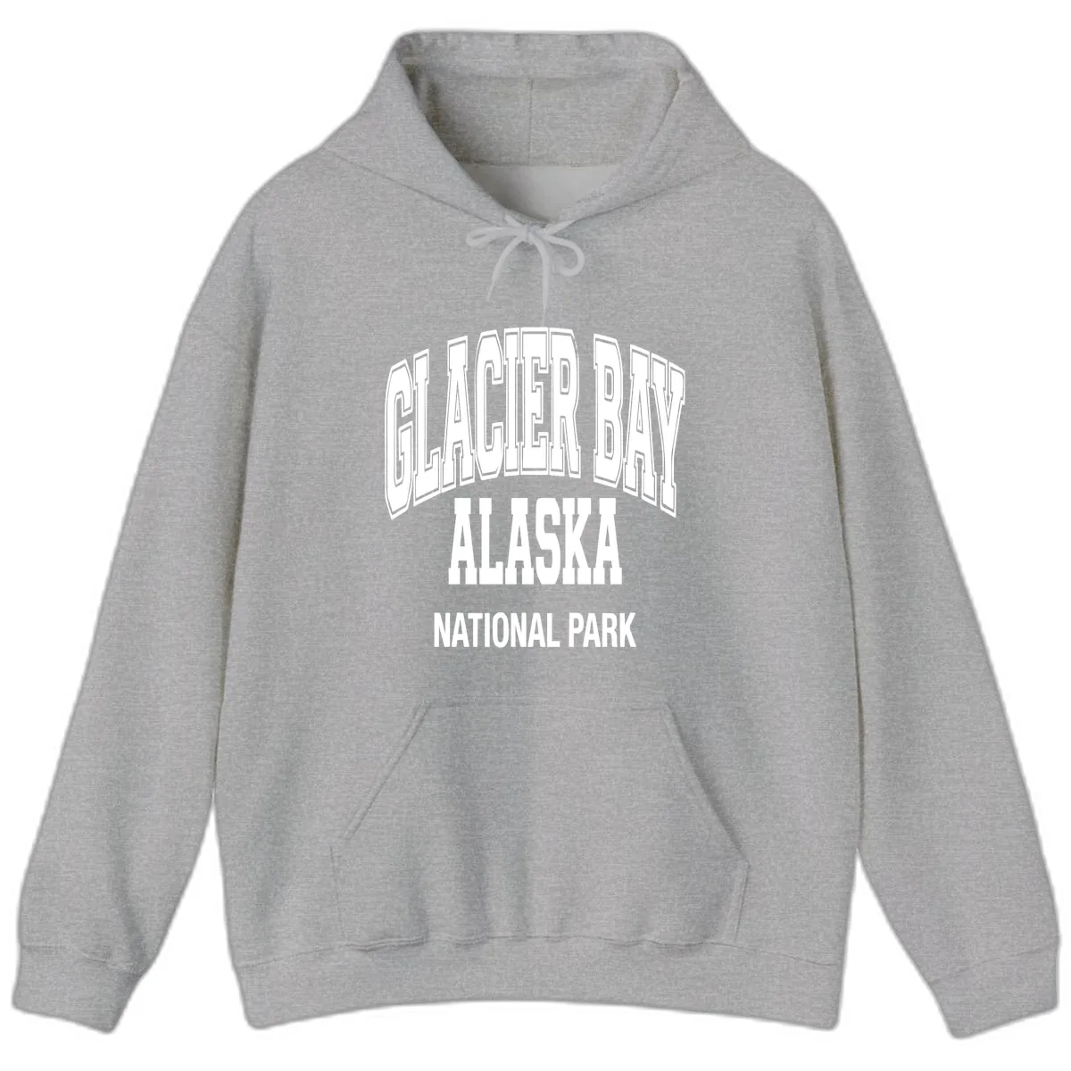 Glacier Bay Alaska National Park Hoodie in Sport Grey