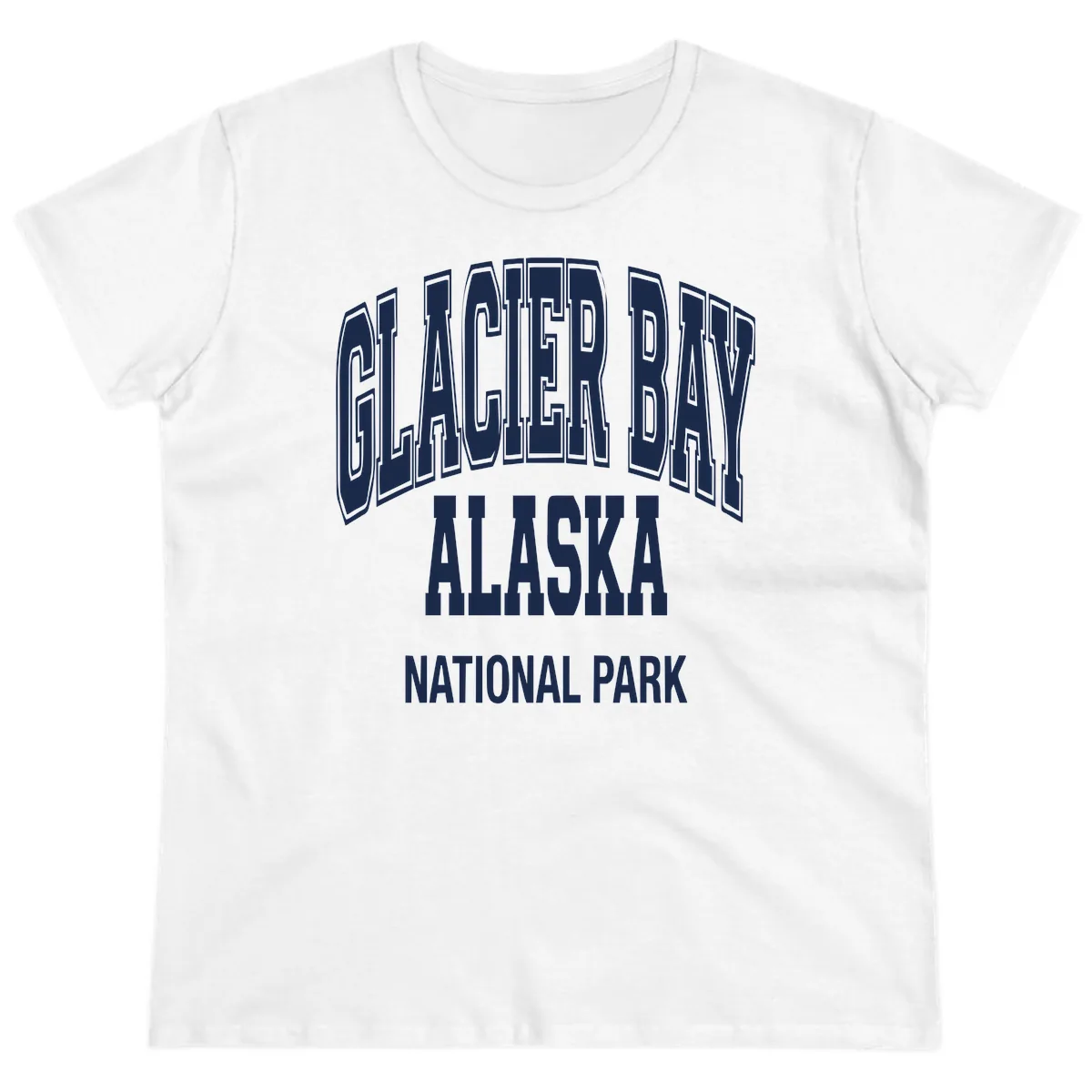 Glacier Bay Alaska National Park Ladies Tee in White