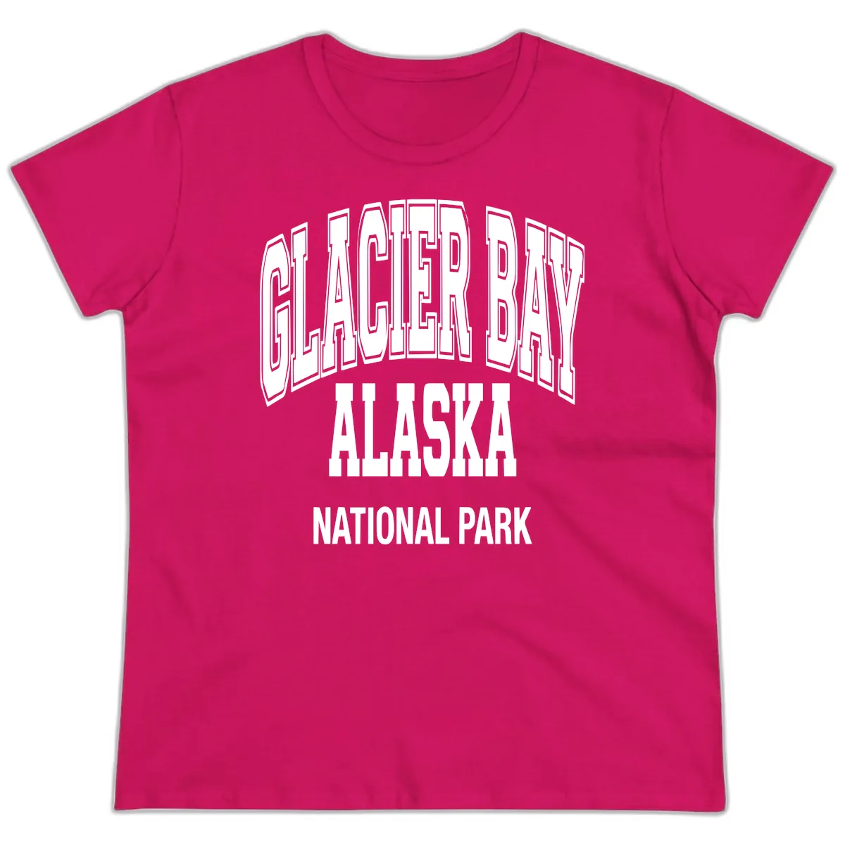 Glacier Bay Alaska National Park Ladies Tee in Heliconia