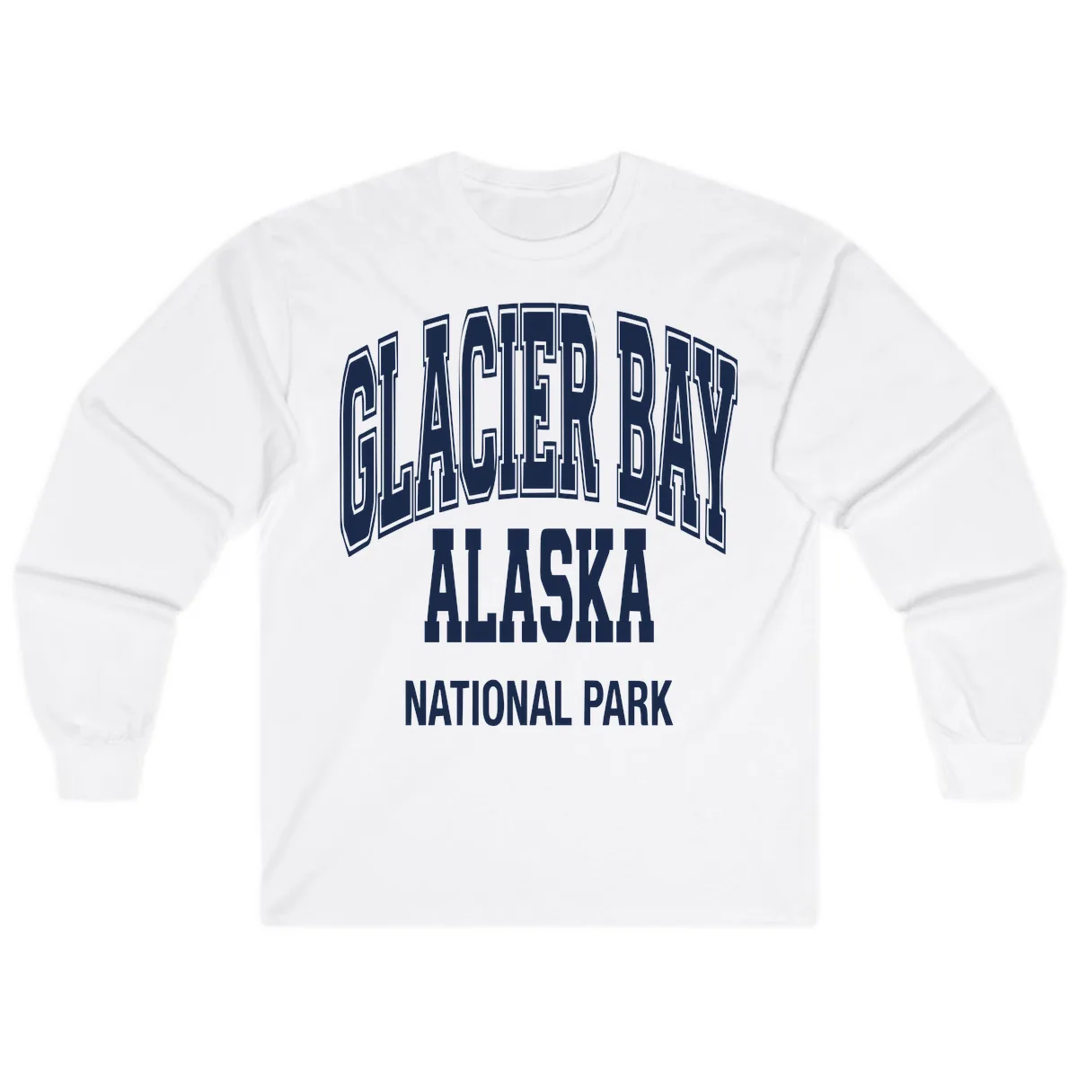 Glacier Bay Alaska National Park Long Sleeve in White