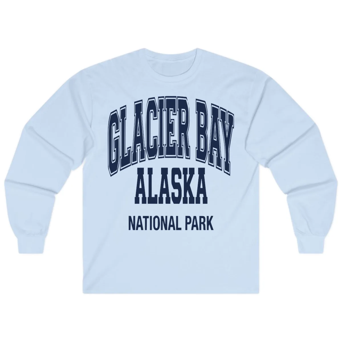 Glacier Bay Alaska National Park Long Sleeve in Light Blue