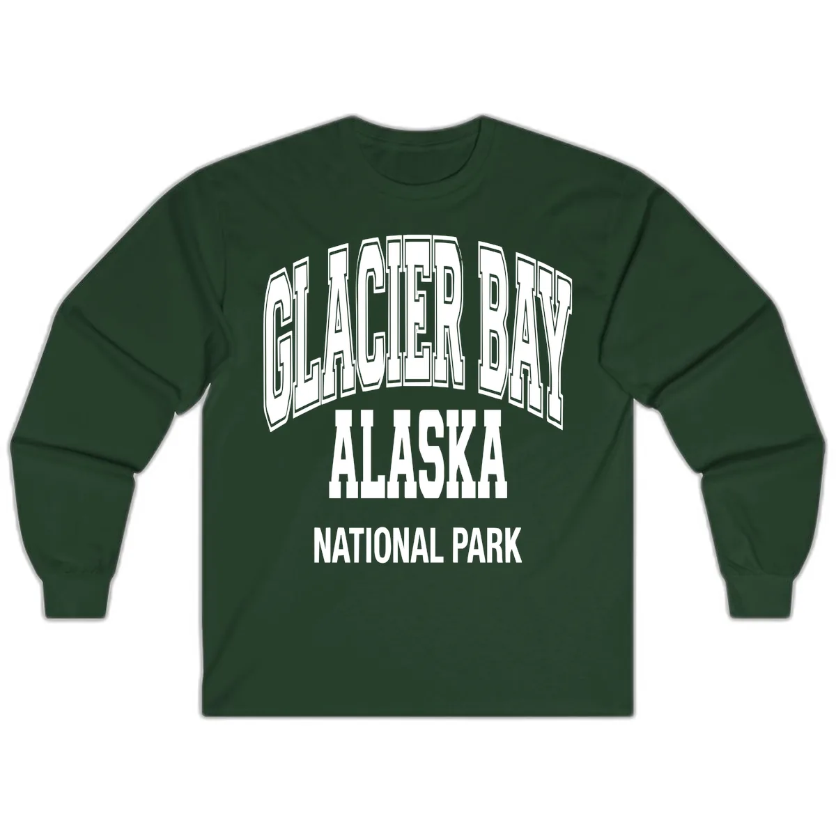 Glacier Bay Alaska National Park Long Sleeve in Forest Green