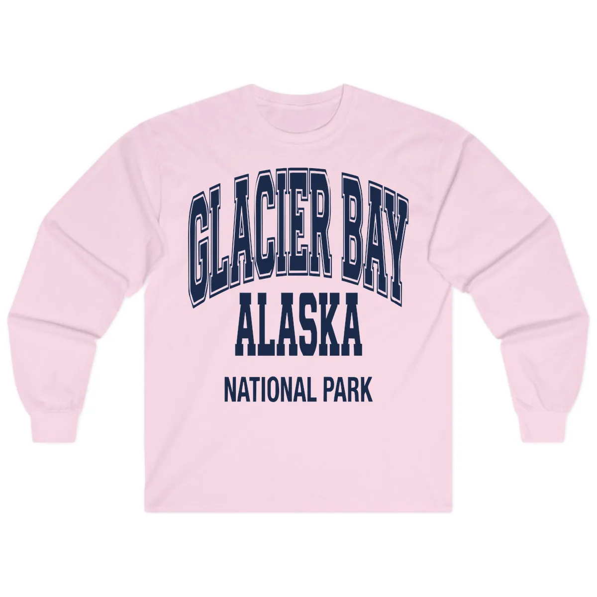 Glacier Bay Alaska National Park Long Sleeve in Light Pink