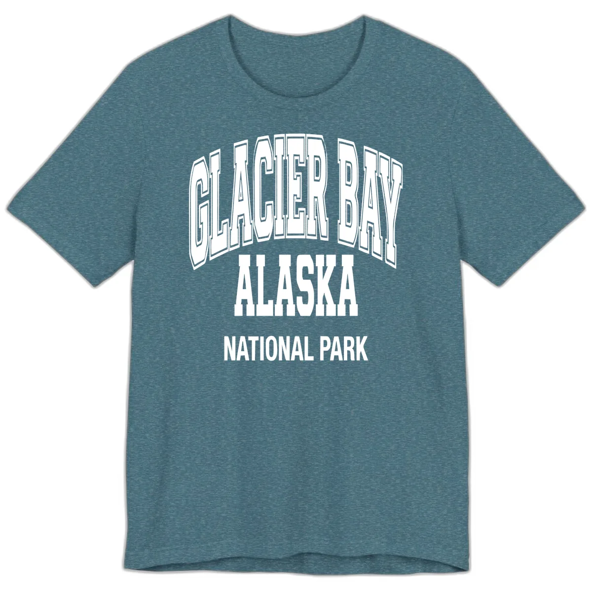 Glacier Bay Alaska National Park Premium T-Shirt in Heather Deep Teal