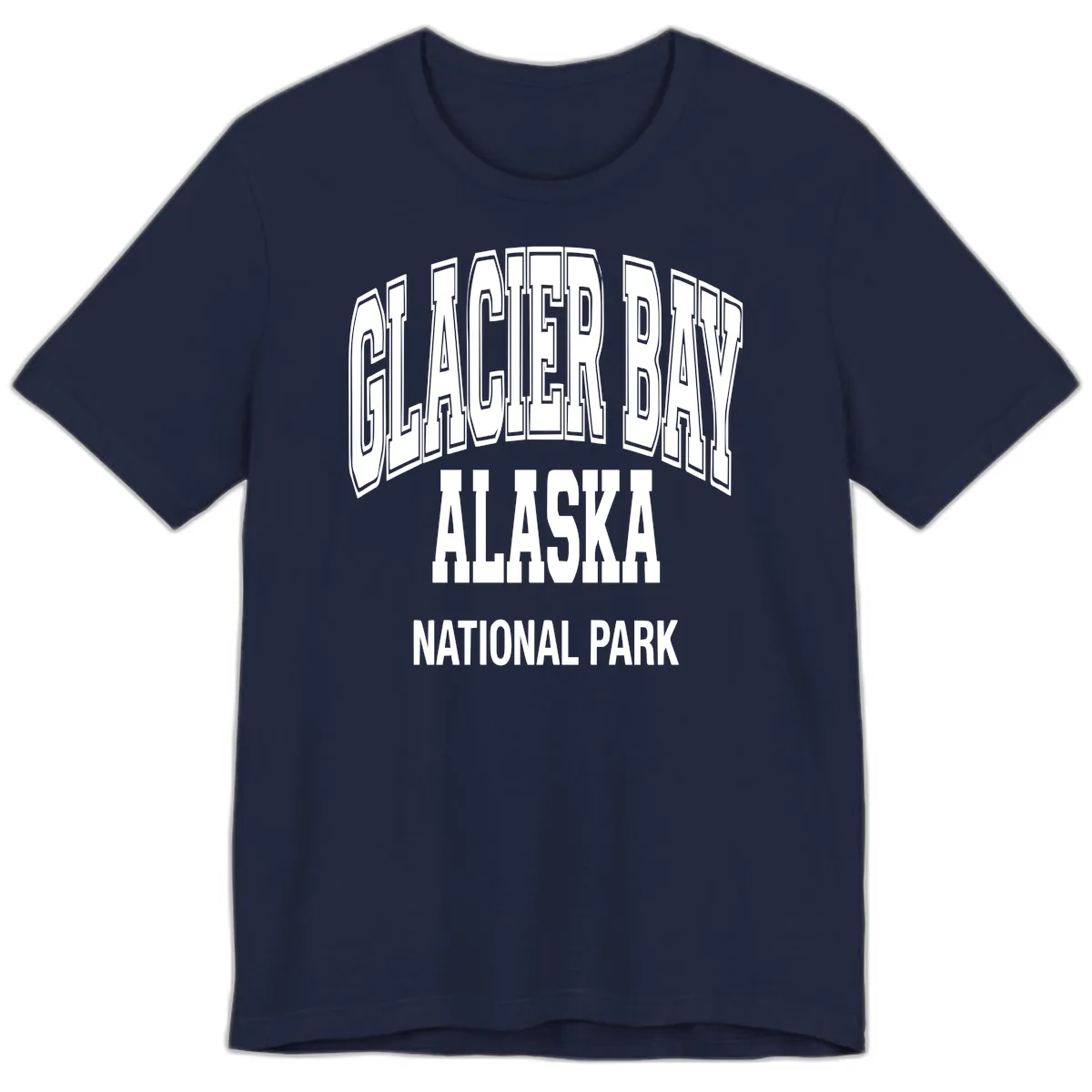 Glacier Bay Alaska National Park Premium T-Shirt in Navy