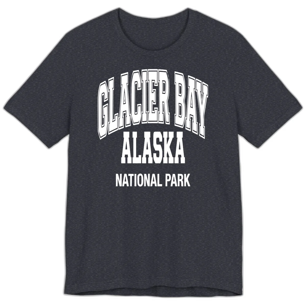 Glacier Bay Alaska National Park Premium T-Shirt in Heather Navy