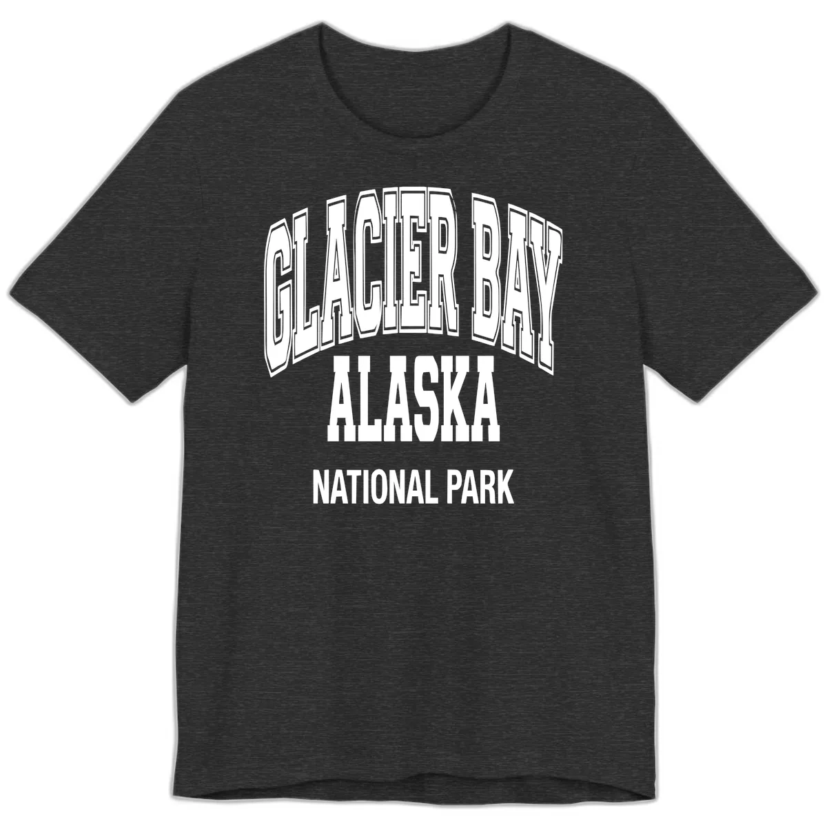 Glacier Bay Alaska National Park Premium T-Shirt in Dark Grey Heather