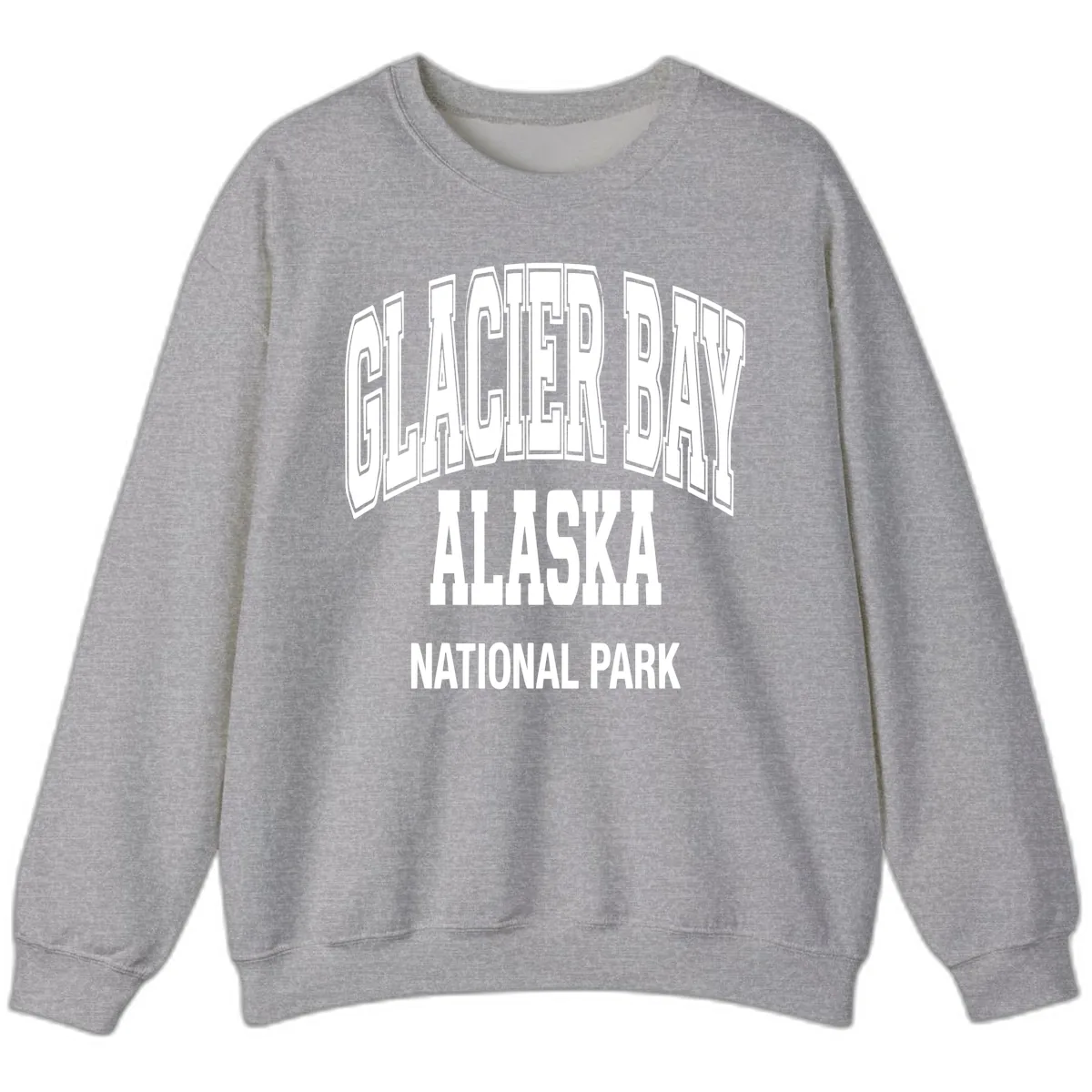 Glacier Bay Alaska National Park Sweatshirt in Sport Grey