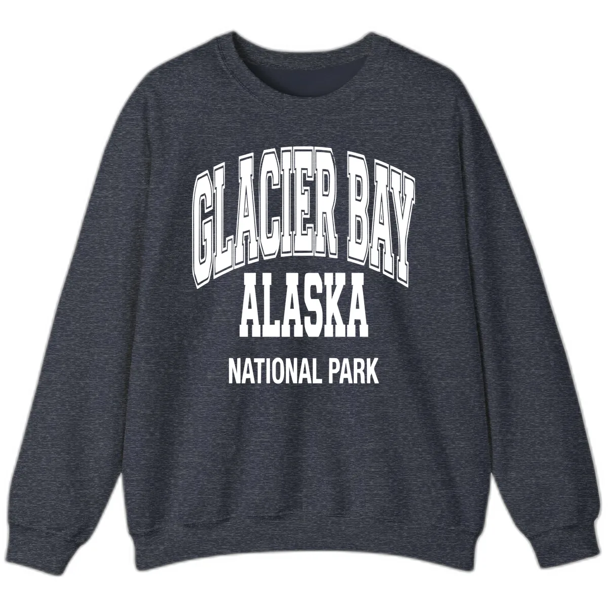 Glacier Bay Alaska National Park Sweatshirt in Heather Sport Dark Navy