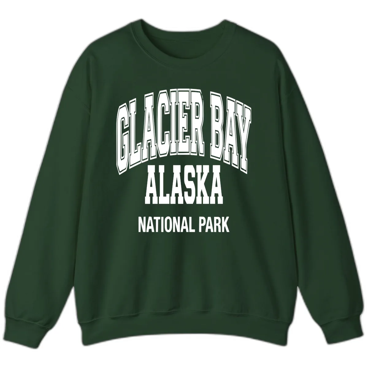 Glacier Bay Alaska National Park Sweatshirt in Forest Green