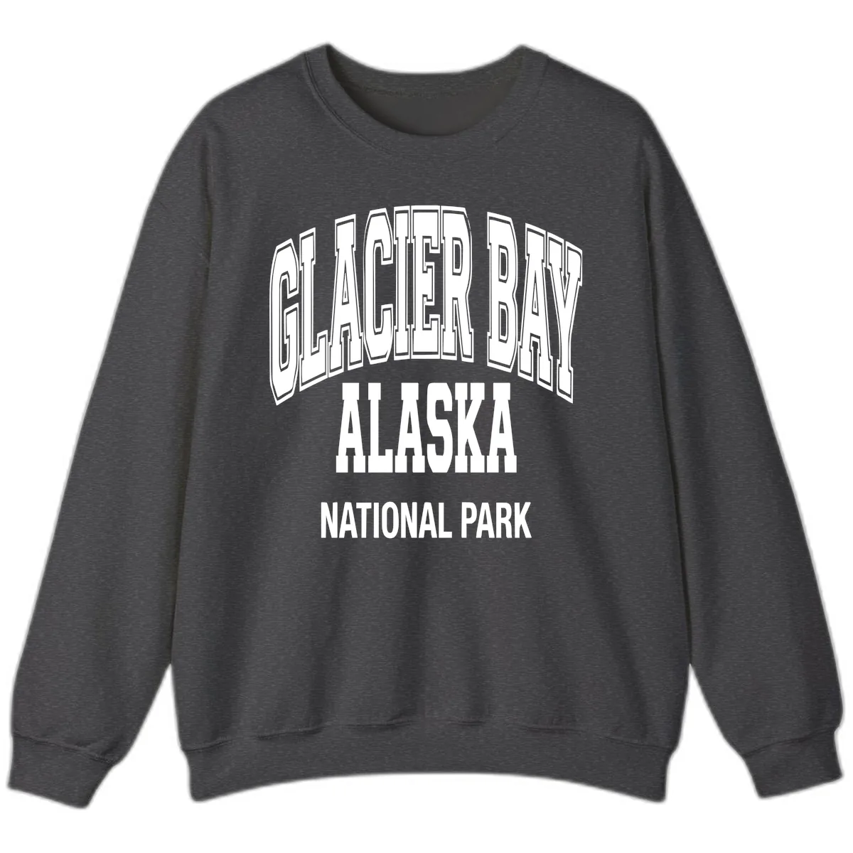 Glacier Bay Alaska National Park Sweatshirt in Dark Heather