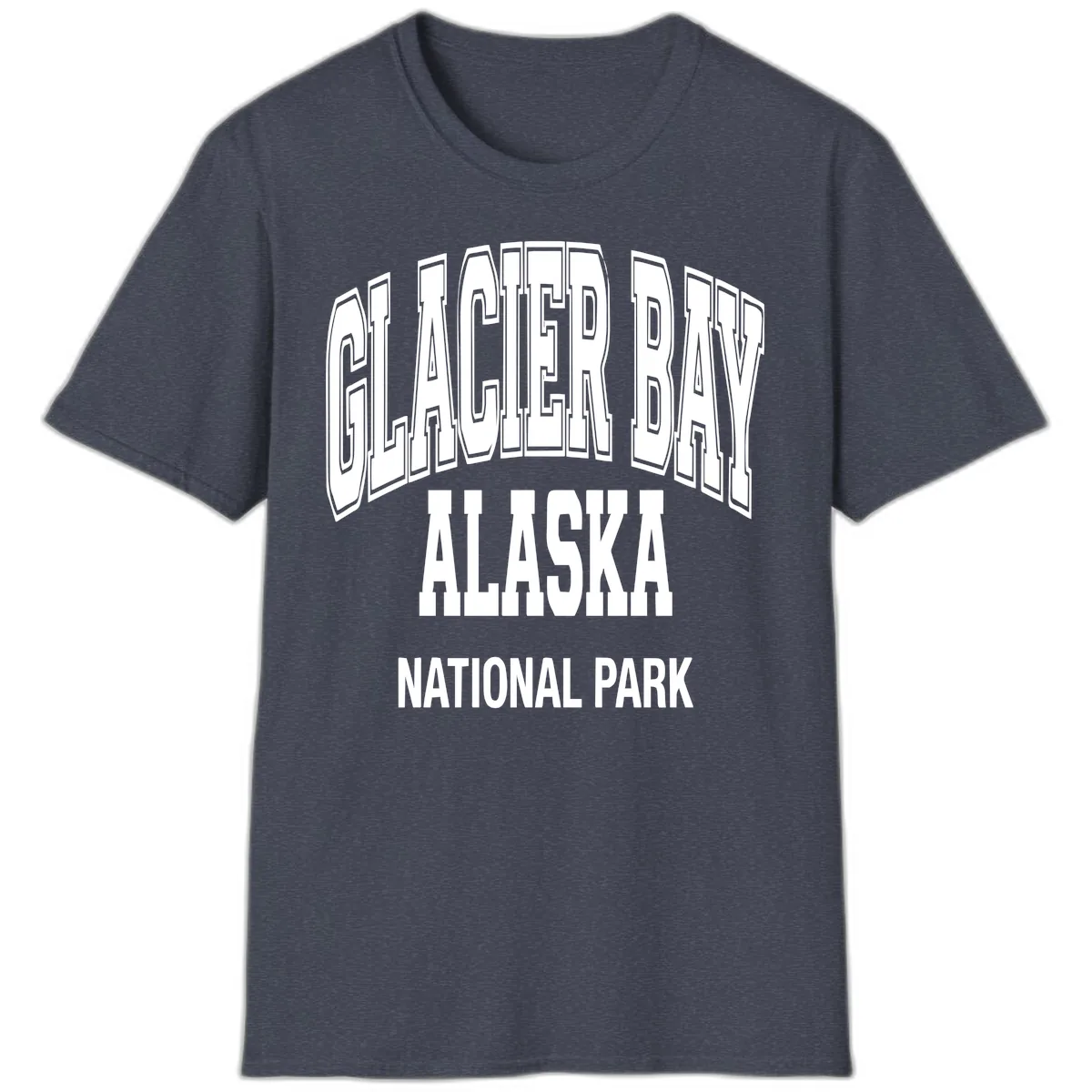 Glacier Bay Alaska National Park T-Shirt in Heather Navy