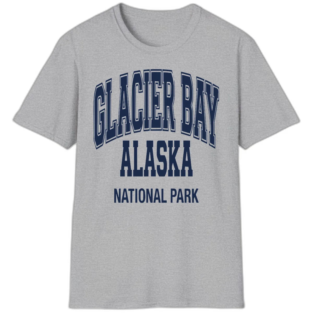 Glacier Bay Alaska National Park T-Shirt in Sport Grey