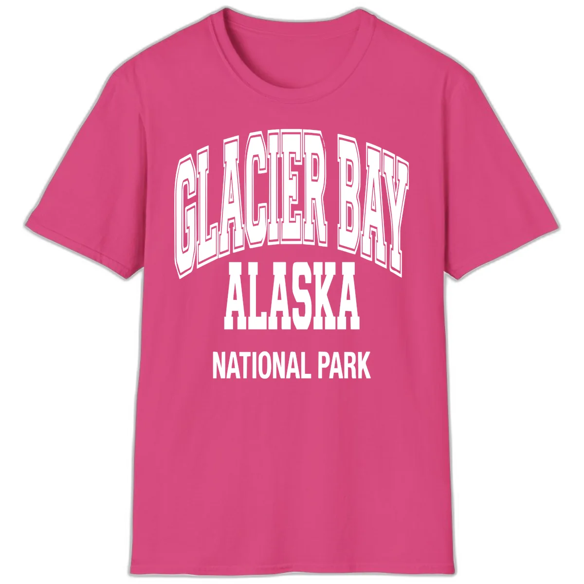 Glacier Bay Alaska National Park T-Shirt in Heliconia
