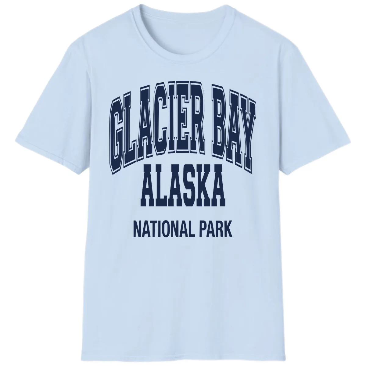 Glacier Bay Alaska National Park T-Shirt in Light Blue
