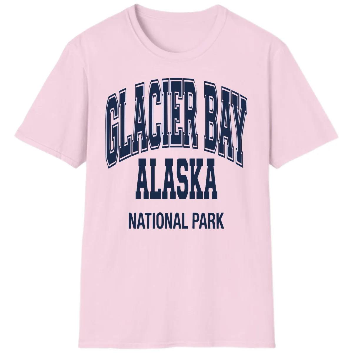 Glacier Bay Alaska National Park T-Shirt in Light Pink