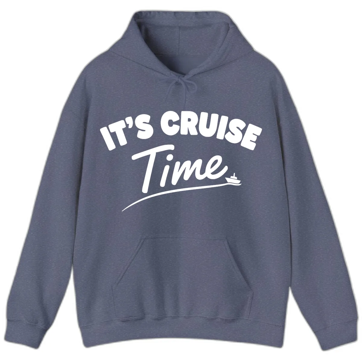 It's Cruise Time Hoodie in Heather Navy