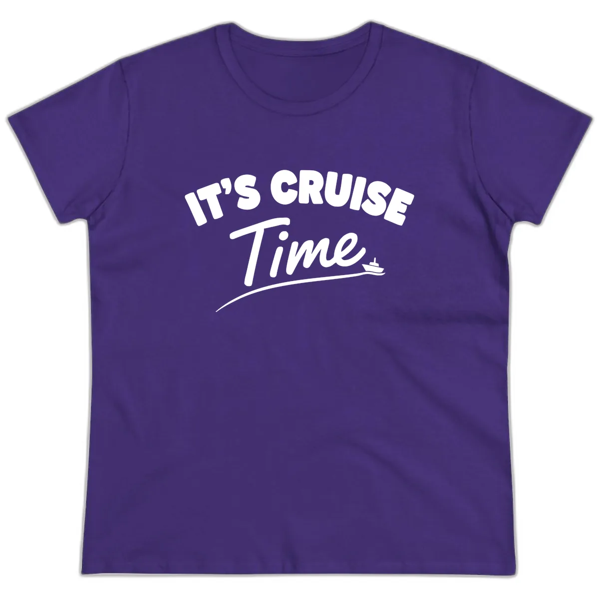 It's Cruise Time Ladies Tee in Purple