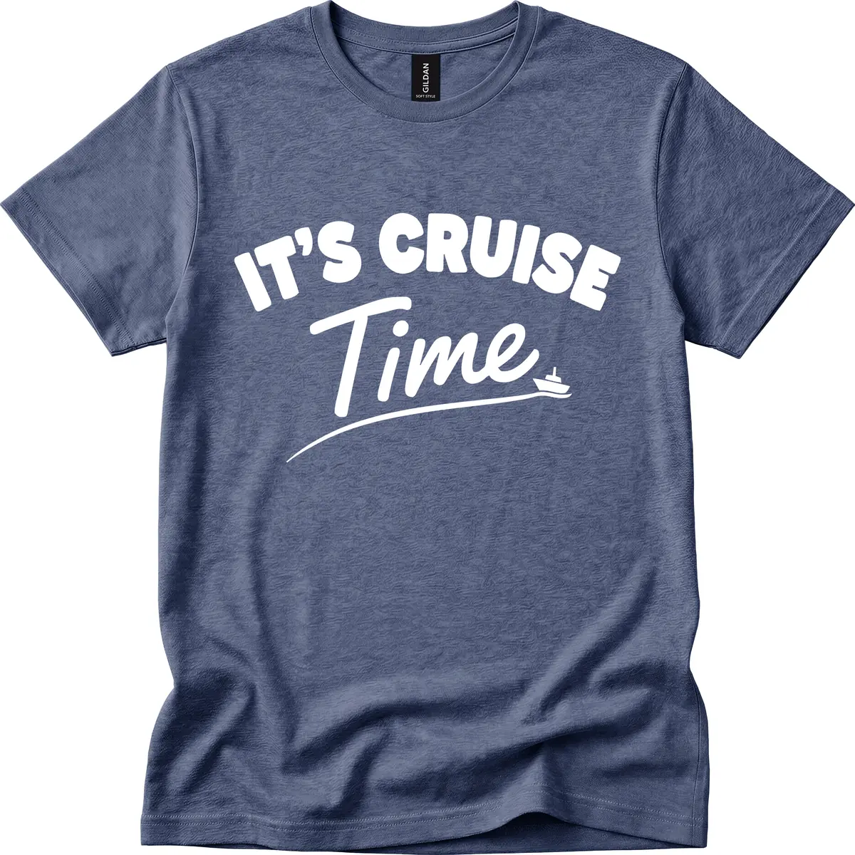 It's Cruise Time T-Shirt in Heather Navy