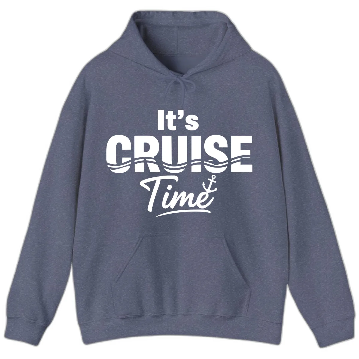 It's Cruise Time Hoodie in Heather Navy