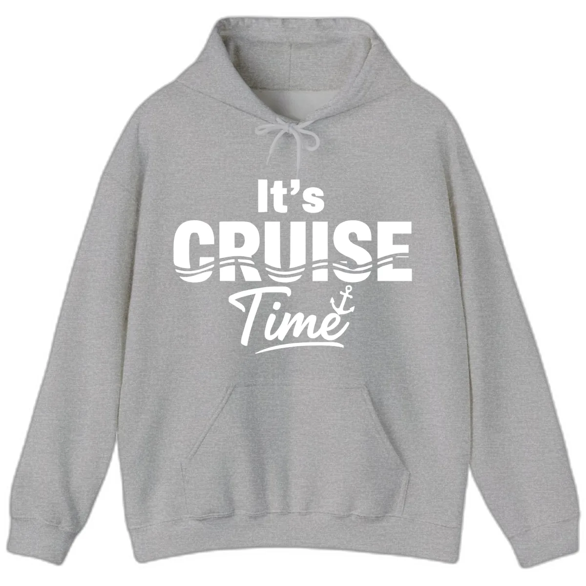 It's Cruise Time Hoodie in Sport Grey
