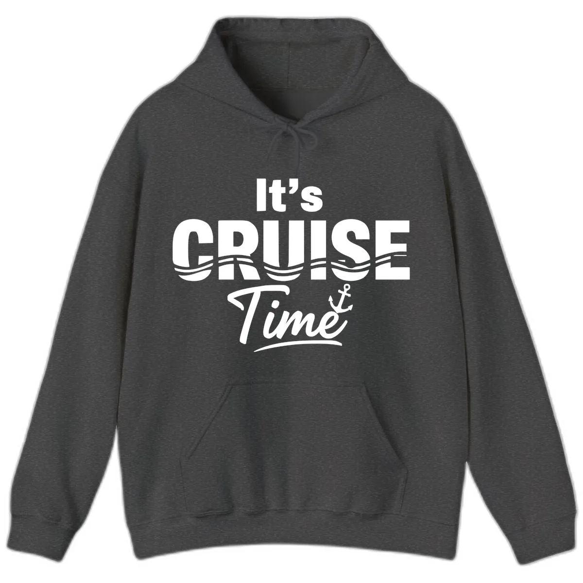 It's Cruise Time Hoodie in Dark Heather