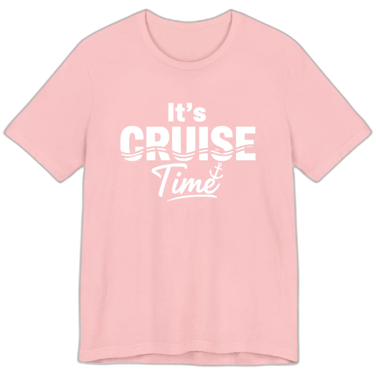 It's Cruise Time Premium T-Shirt in Pink