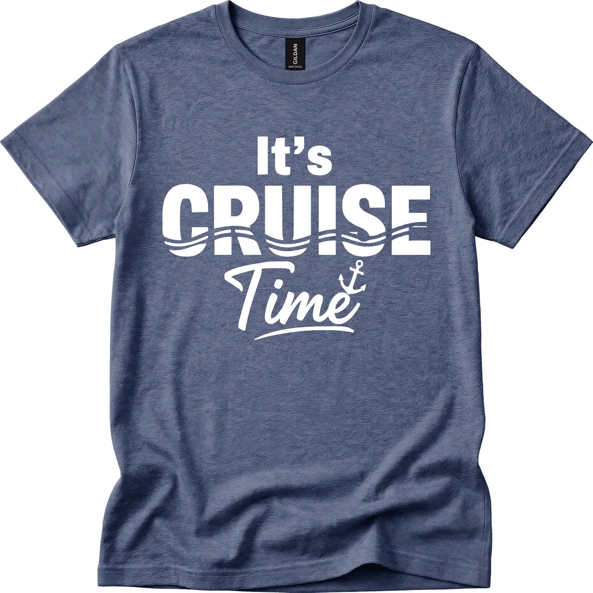 It's Cruise Time T-Shirt in Heather Navy
