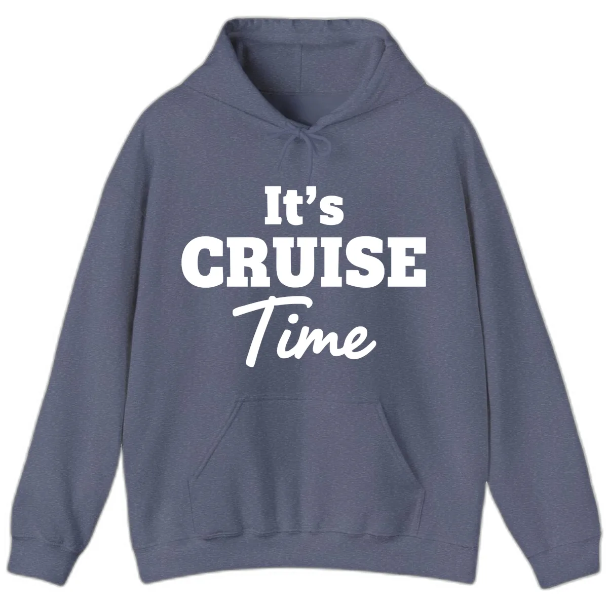 It's Cruise Time Hoodie in Heather Navy