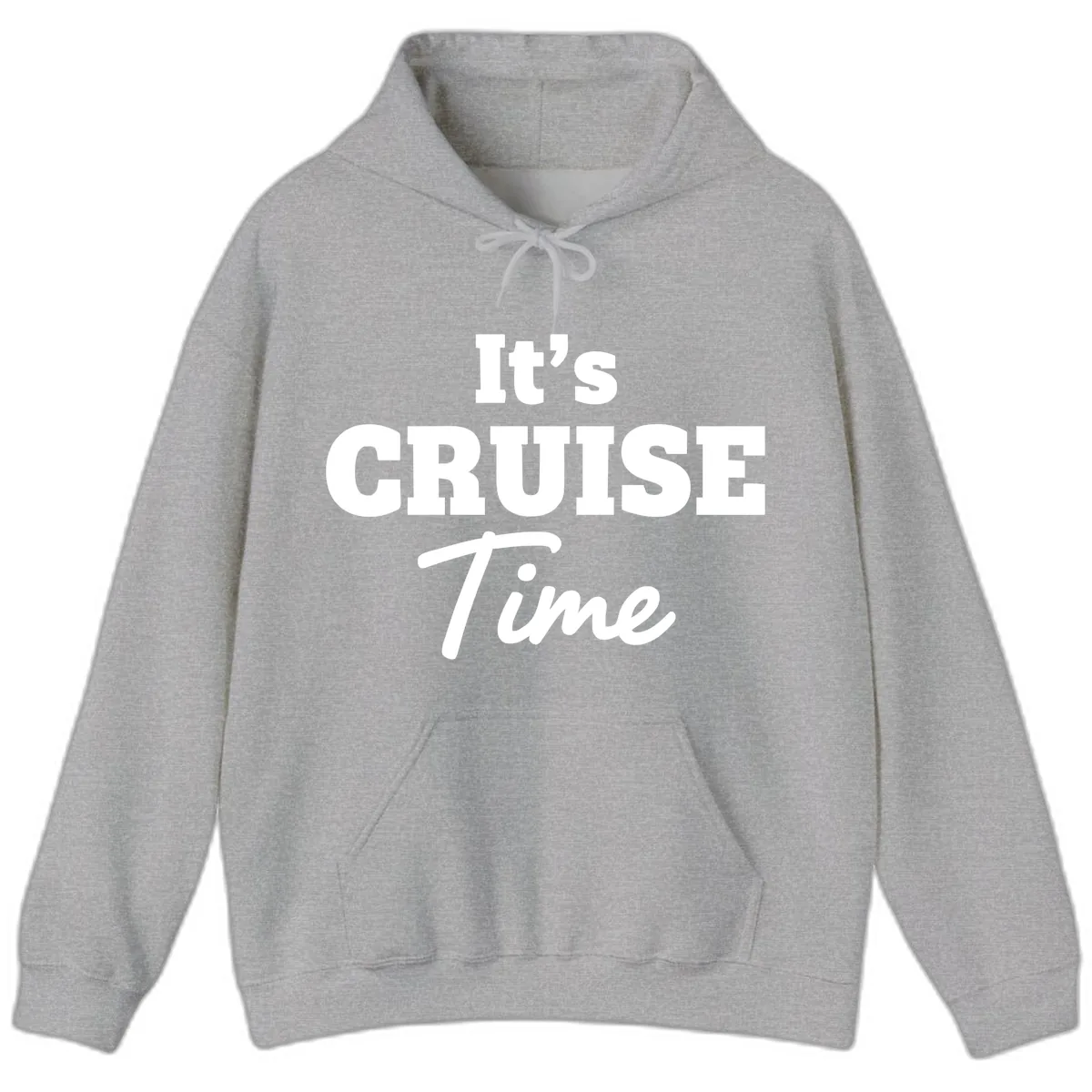 It's Cruise Time Hoodie in Sport Grey