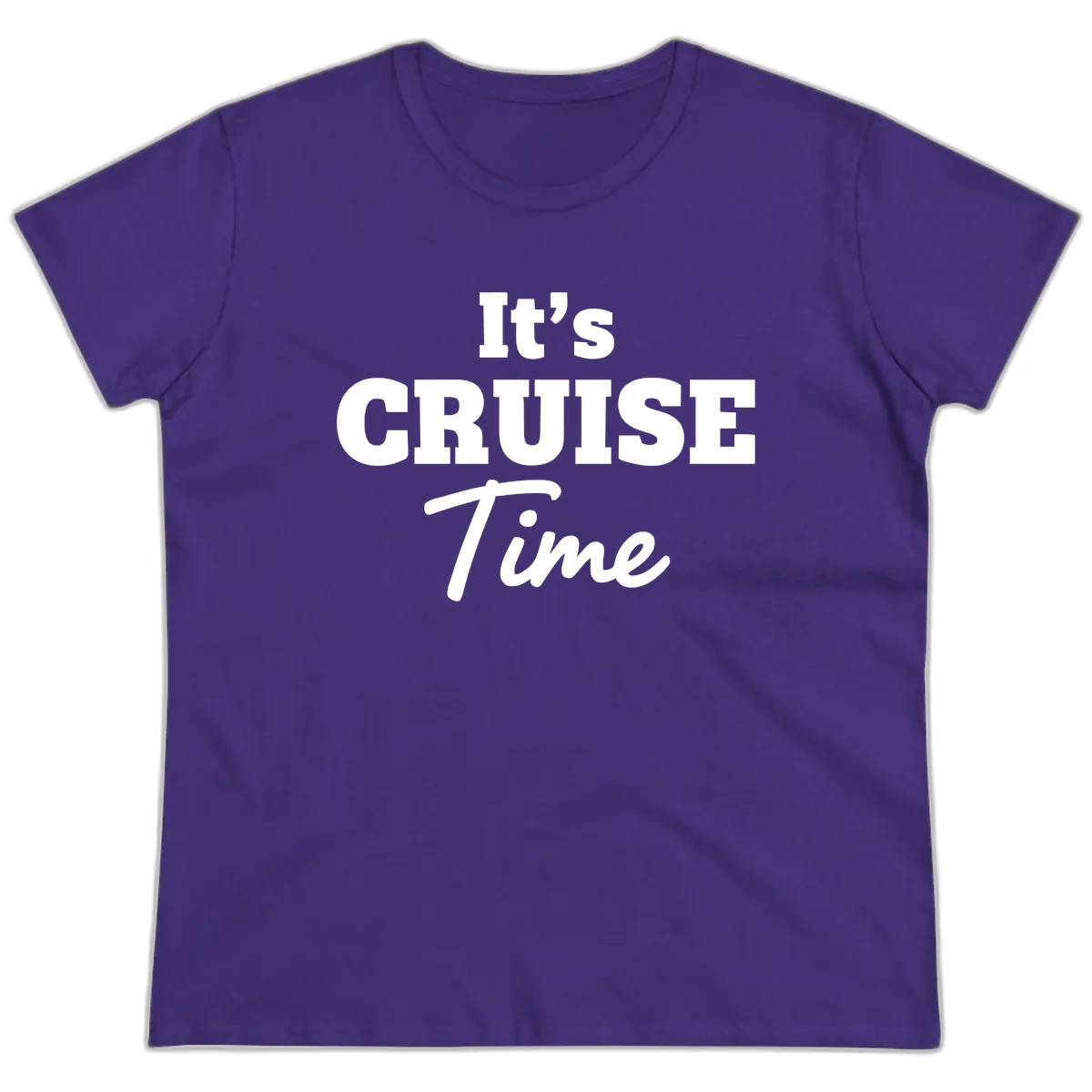 It's Cruise Time Ladies Tee in Purple
