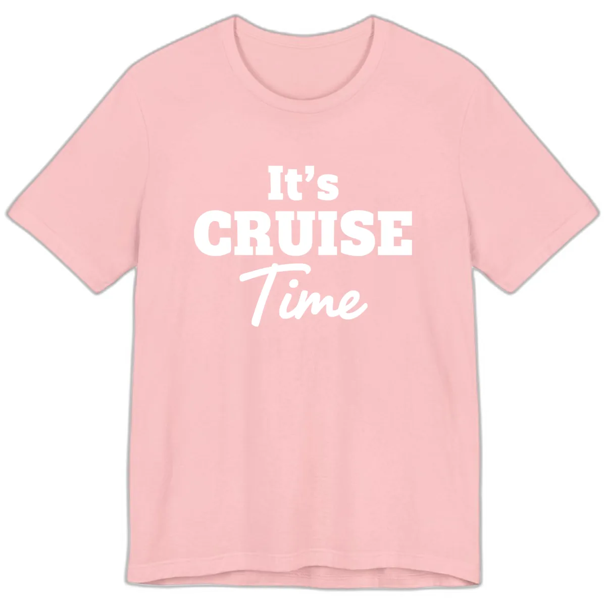 It's Cruise Time Premium T-Shirt in Pink