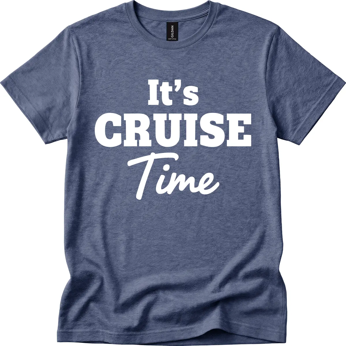 It's Cruise Time T-Shirt in Heather Navy