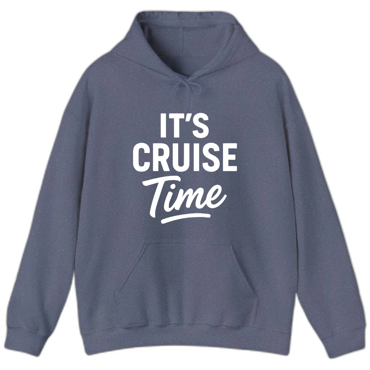 It's Cruise Time Hoodie in Heather Navy