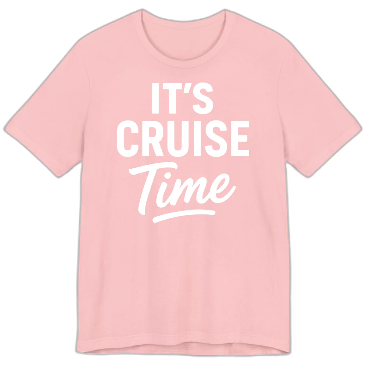It's Cruise Time Premium T-Shirt in Pink