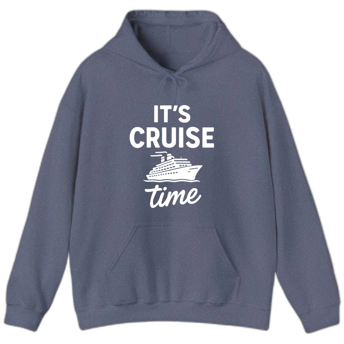 It's Cruise Time Hoodie in Heather Navy