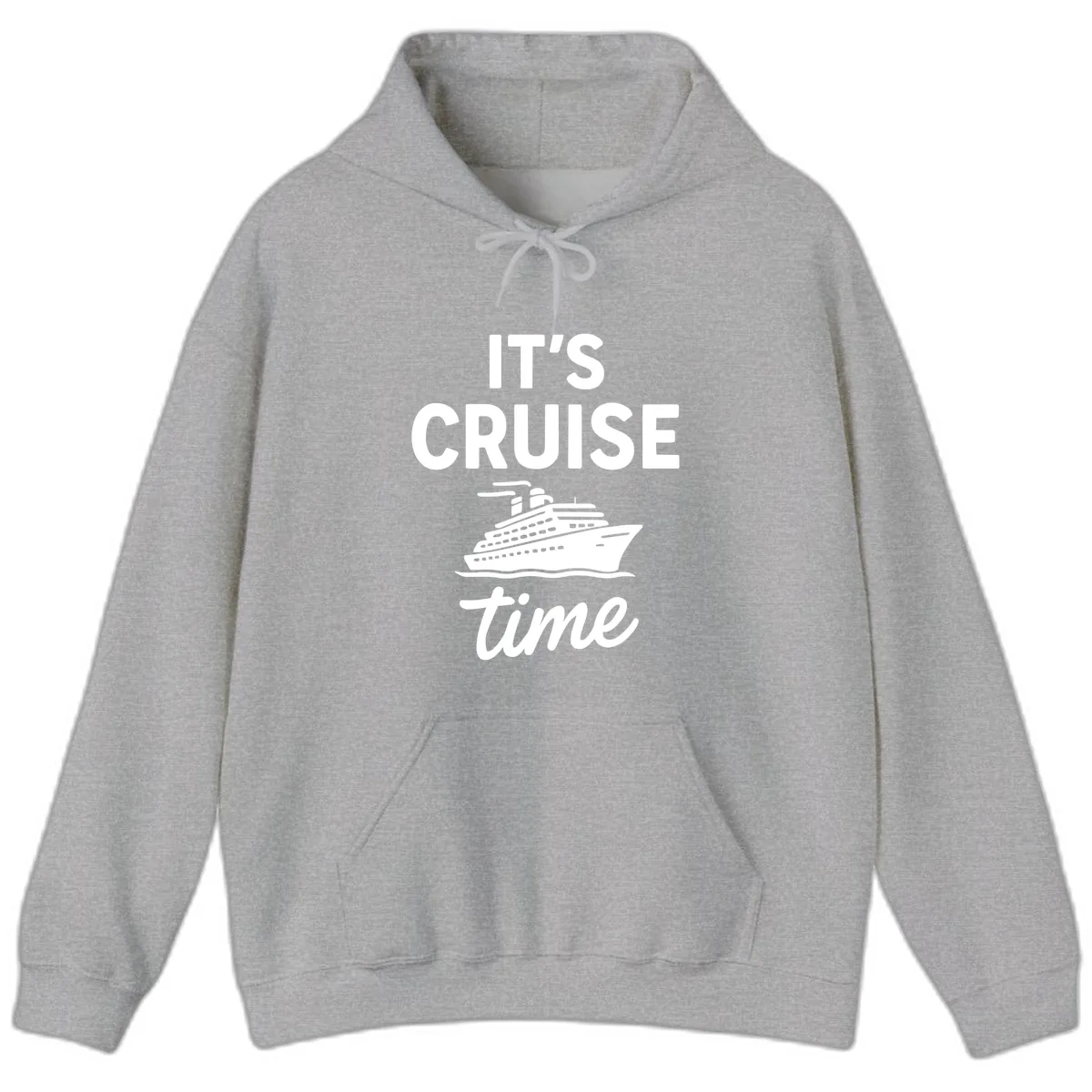 It's Cruise Time Hoodie in Sport Grey