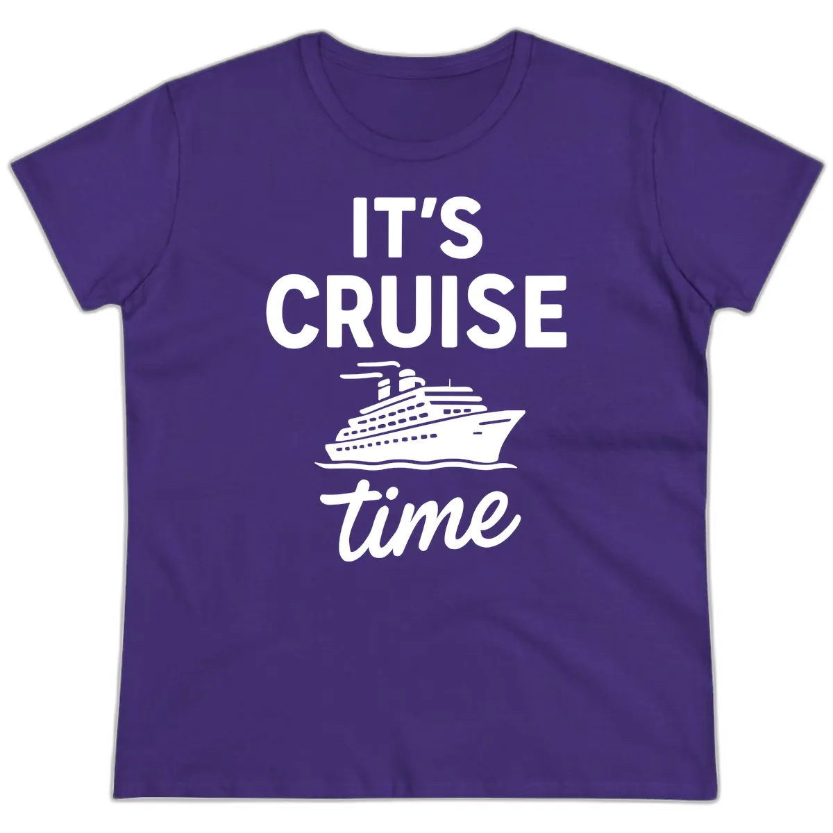 It's Cruise Time Ladies Tee in Purple