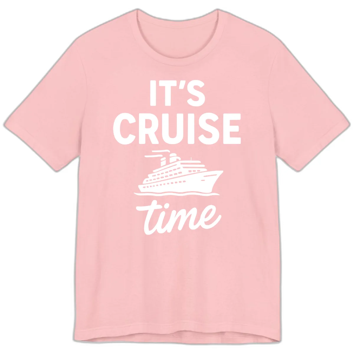 It's Cruise Time Premium T-Shirt in Pink
