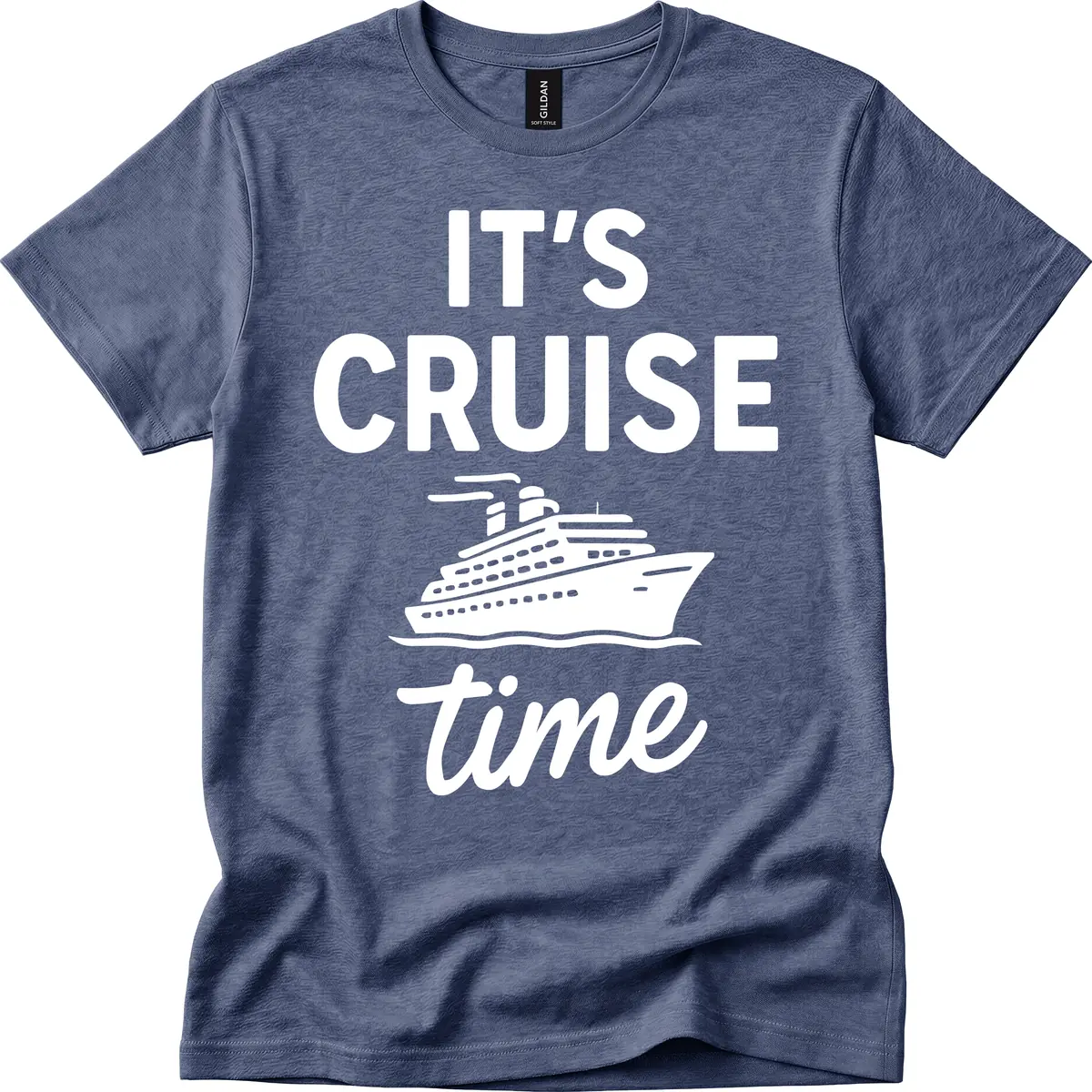 It's Cruise Time T-Shirt in Heather Navy