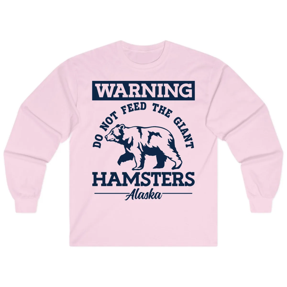Do Not Feed The Giant Hamsters Alaska Long Sleeve in Light Pink