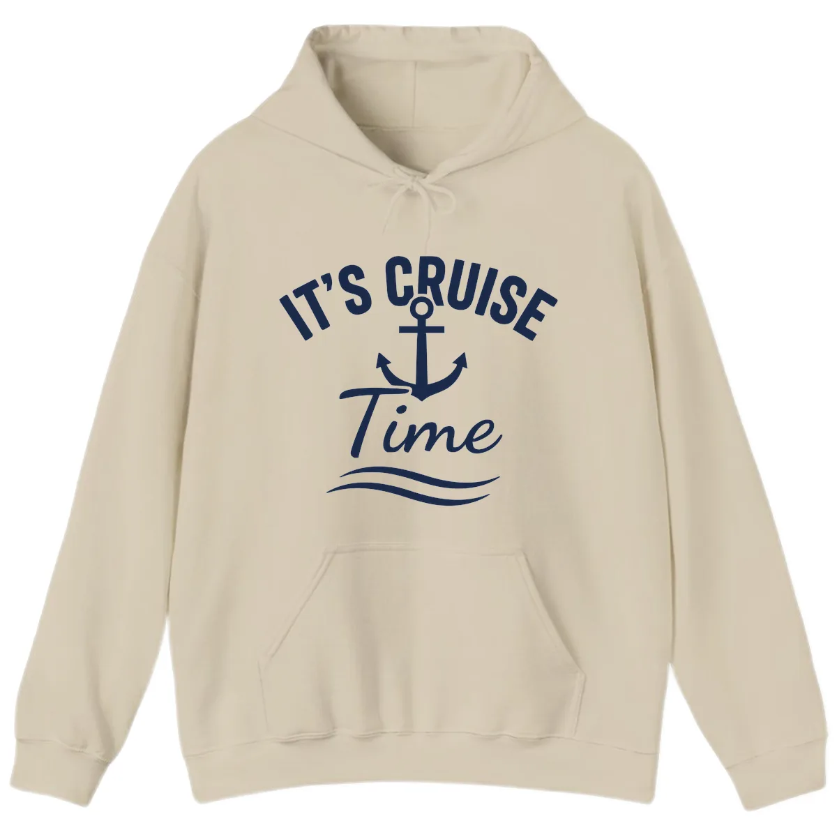 It's Cruise Time Anchor Hoodie in Sand