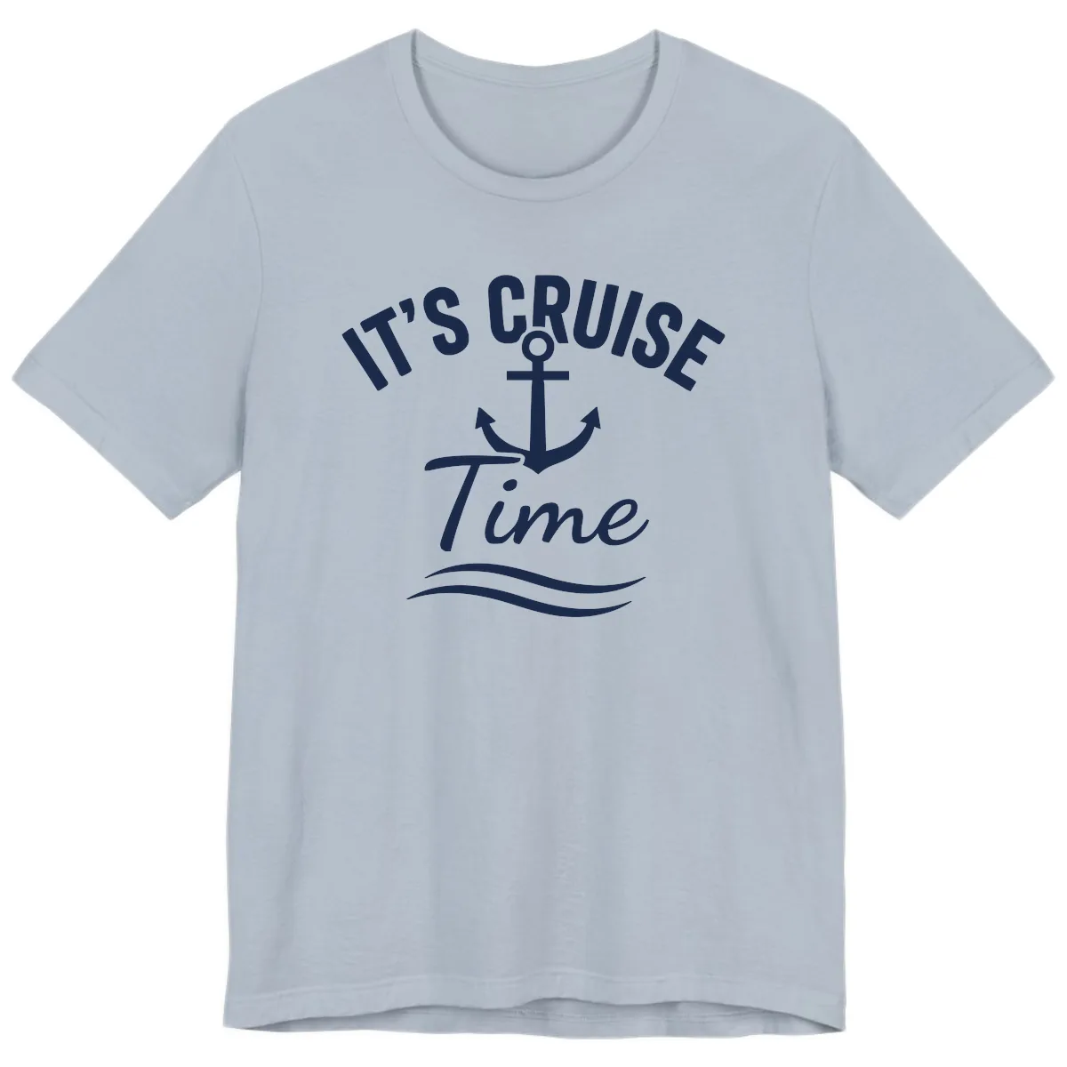 It's Cruise Time Anchor Premium T-Shirt in Light Blue